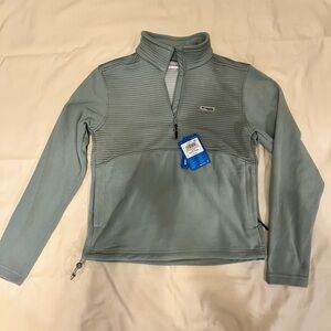 Columbia PFG Unchartered Fleece half zip Blue-Greenish color in size small.